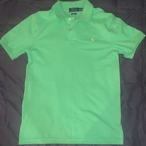 Green polo shirt